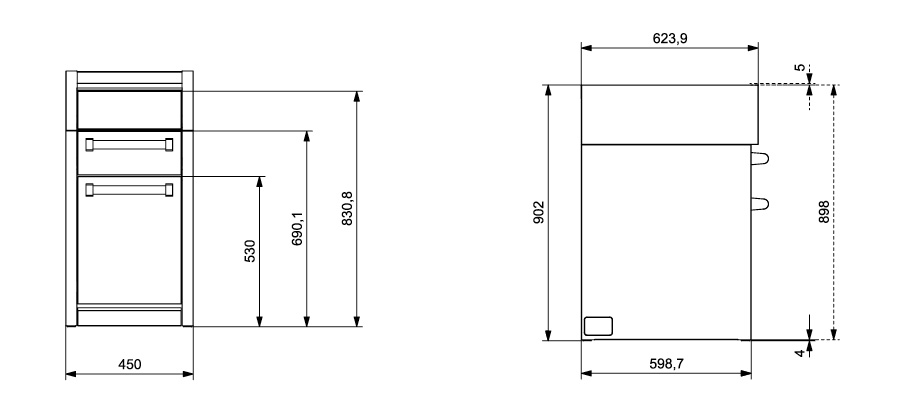 kóty G4C-P, š 45 cm kóty G4C-P, š 45 cm